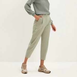 Frank and Oak Amelia Barrel Fit Pant in sage green